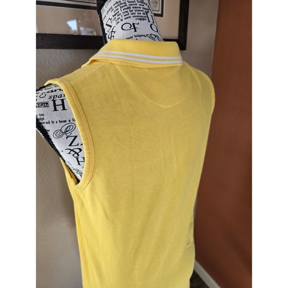 Vtg Y2K Disney World Pooh Yellow Sleeveless Polo Dress Girls XL/Womens SM - Picture 10 of 16